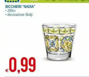 MD Discount Bicchieri Nadia Decorazione Sicily offerta