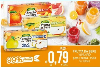 MD Discount Viviland Frutta Da Bere Pera / Pesca / Mela offerta