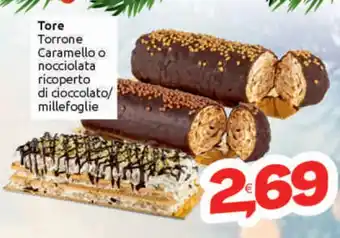 Vicino a te supermercati Tore Torrone Caramello o nocciolata ricoperto di cioccolato/millefoglie offerta