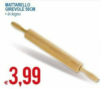 MD Discount Mattarello Girevole 50cm In Legno offerta