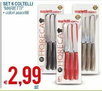 MD Discount Marietti Set 6 Coltelli offerta