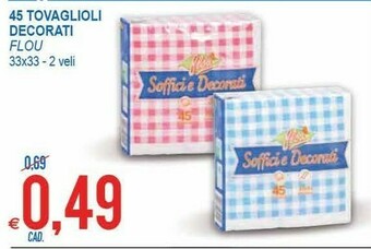 MD Discount Flou 45 Tovaglioli Decorati offerta