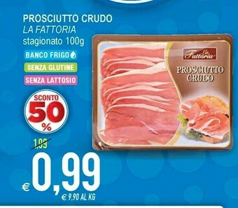 MD Discount La Fattoria Prosciutto Crudo Stagionato 100 G(ml) offerta
