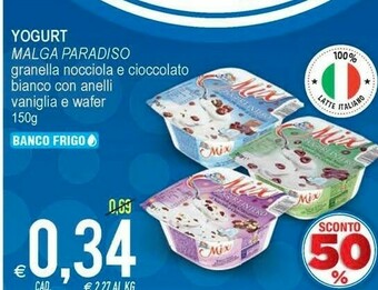 MD Discount Malga Paradiso Yogurt Intero Bianco 150 G(ml) offerta