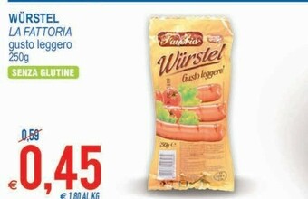 MD Discount La Fattoria Würstel Gusto Leggero 250 G(ml) offerta