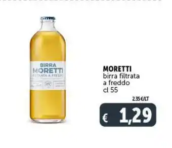 Deco Superstore Moretti birra filtrata a freddo 55 cl offerta