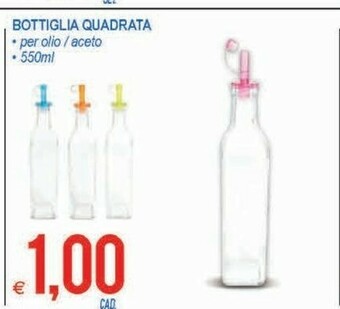 MD Discount Bottiglia Quadrata offerta