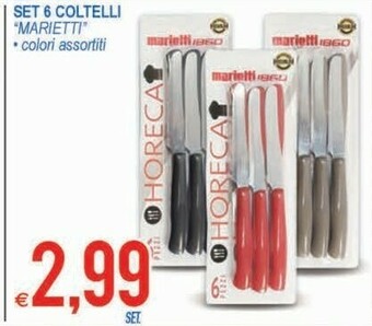 MD Discount Marietti Set 6 Coltelli offerta