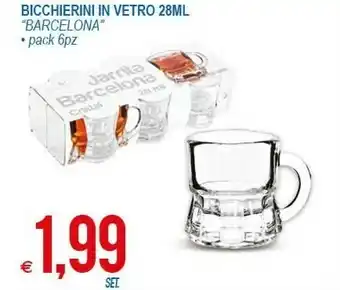 MD Discount Bicchierini In Vetro 28ml offerta