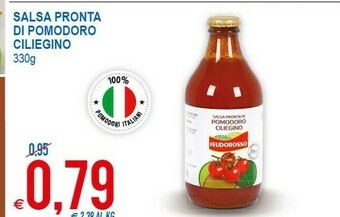 MD Discount Feudorosso Salsa Pronta Di Pomodoro Ciliegino 330 G(ml) offerta