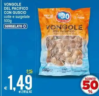 MD Discount Vongole Del Pacifico Con Guscio Cotte E Surgelate offerta