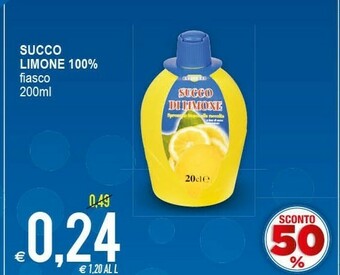 MD Discount Succo Limone 100% Fiasco offerta
