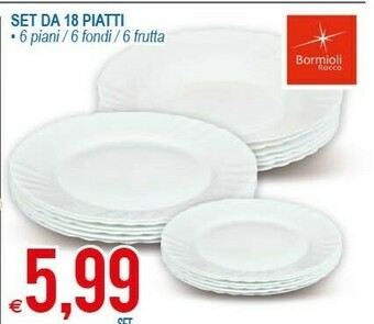 MD Discount Bormioli Rocco Set Da 18 Piatti offerta