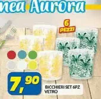 Risparmio Casa Bicchieri Set 6pz Vetro offerta