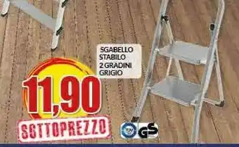 Sgabello Stabilo 2 Gradini Grigio