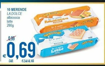 MD Discount La Dolce 10 Merende Albicocca / Latte offerta
