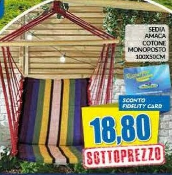 Risparmio Casa Sedia Amaca Cotone Monoposto offerta