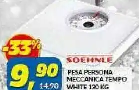 Risparmio Casa Soehnle Pesa Persona Meccanica Tempo White 130 Kg offerta