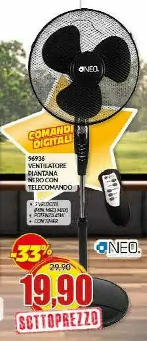 Risparmio Casa Neo Ventilatore Piantana Con Telecomando offerta