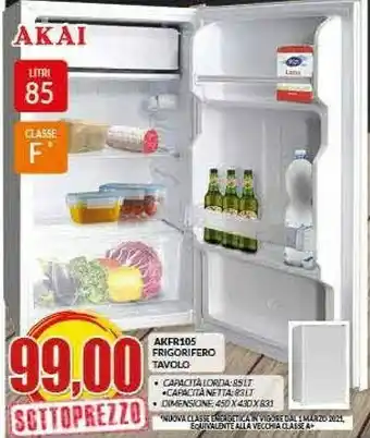 Risparmio Casa Akai Akfr105 Frigorifero Tavolo offerta