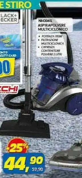 Risparmio Casa Black & Decker Aspirapolvere Multiciclonico NH3061 offerta