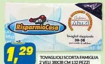 Risparmio Casa Risparmio Casa Tovaglioli Scorta Famiglia 2 Veli offerta