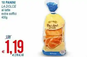 MD Discount La Dolce 10 Panini Al Latte / Extra Soffici offerta