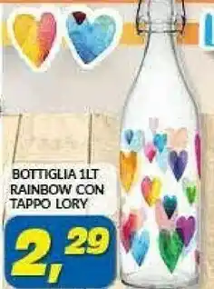 Risparmio Casa RisparmioCasa Bottiglia Rainbow Con Tappo Lory offerta
