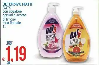 MD Discount Dat5 Detersivo Piatti Con Dosatore Agrumi E Scorza Di Limone offerta