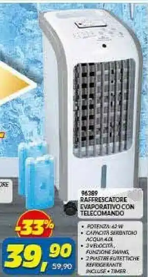Risparmio Casa Raffrescatore Evaportivo Con Telecomando 62 W 4 L offerta