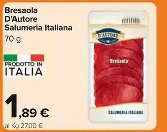 Carrefour D'autore Salumeria Italiana Bresaola offerta