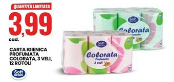 Eurospin Soft Dream Carta Igienica Profumata Colorata 3 Veli 12 Rotoli offerta
