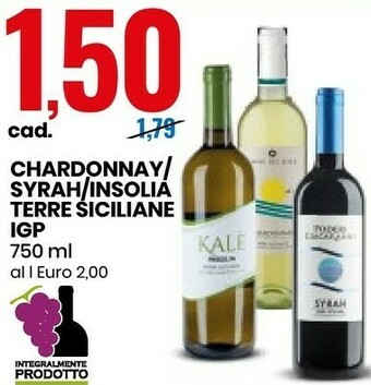 Eurospin Chardonnay / Syrah / Insolia Terre Siciliane IGP offerta