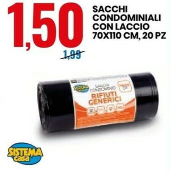 Eurospin Sistema Casa Sacchi Condominiali Con Laccio offerta