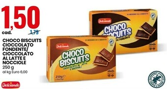 Eurospin Dolciando Choco Biscuits Cioccolato Fondente / Cioccolato Al Latte Nocciole offerta