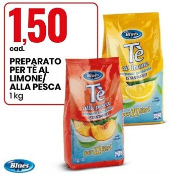 Eurospin Blues Preparato Per Te Al Limone / Alla Pesca offerta