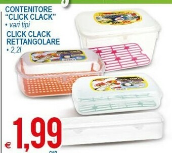MD Discount Contenitore Click Clack/ Click Clack Rettangolare offerta
