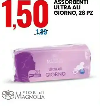 Eurospin Fior Di Magnolia Assorbenti Ultra Ali Giorno 28pz offerta
