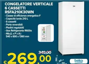 MD Discount Beko Congelatore Verticale 6 Cassetti offerta