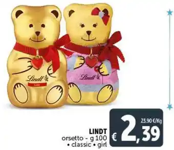 Lindt orsetto 100 g classic / girl