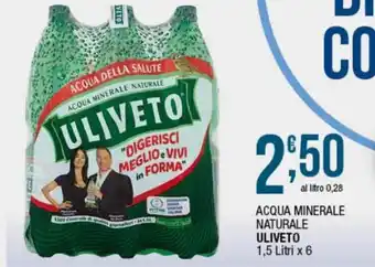 Maxi Sidis Uliveto Acqua Minerale Naturale 1,5 litri x 6 offerta