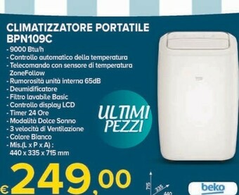 MD Discount Beko Climatizzatore Portatile BPN109C offerta