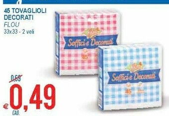 MD Discount Flou 45 Tovaglioli Decorati offerta