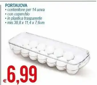 MD Discount Portauova Contenitore Per 14 Uova Con Coperchio offerta
