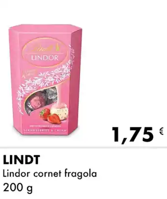 Iper Tosano Lindt Lindor cornet fragola 200 g offerta