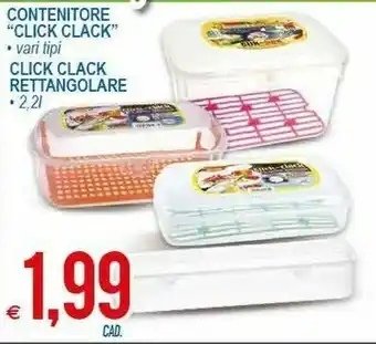 MD Discount Contenitore Click Clack/ Click Clack Rettangolare offerta