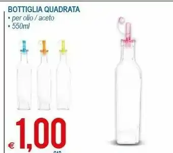 MD Discount Bottiglia Quadrata Per Olio/ Aceto offerta