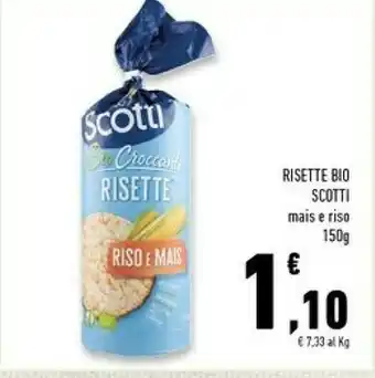 Conad Superstore Scotti Risette Riso E Mais 150 G(ml) offerta