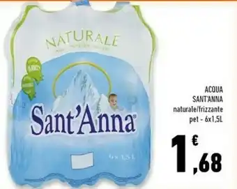 Conad Superstore Sant'anna Acqua Minerale Naturale Frizzante 1500 G(ml) offerta