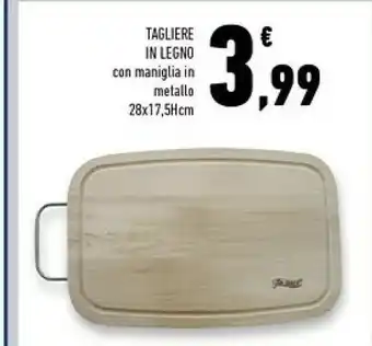 Tagliere In Legno Con Maniglia In Metallo